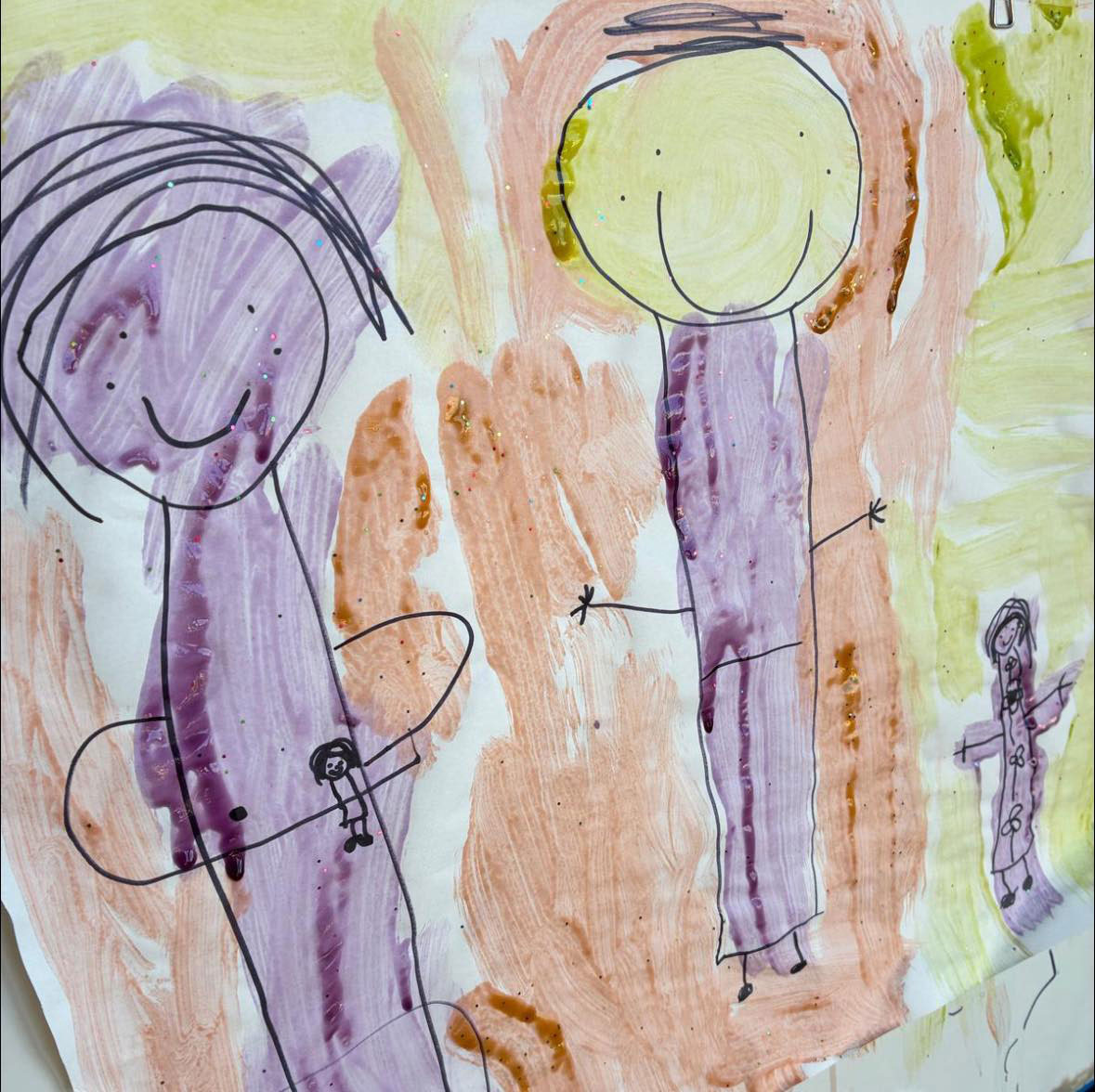 A photograph of a childs painting